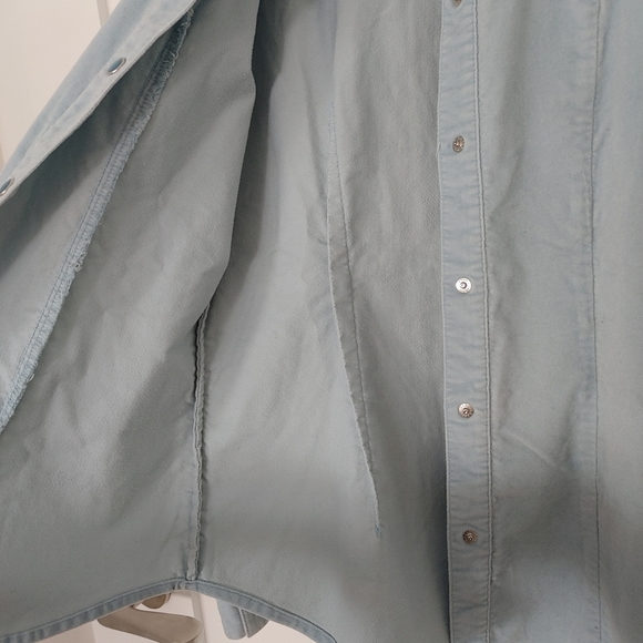 Gap blue denim color winter long sleeve blouse - Picture 4 of 6